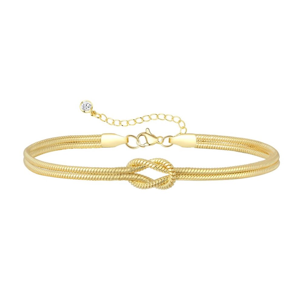 Dainty Stackable Layered Chain Bracelet Set Adjus… - image 1